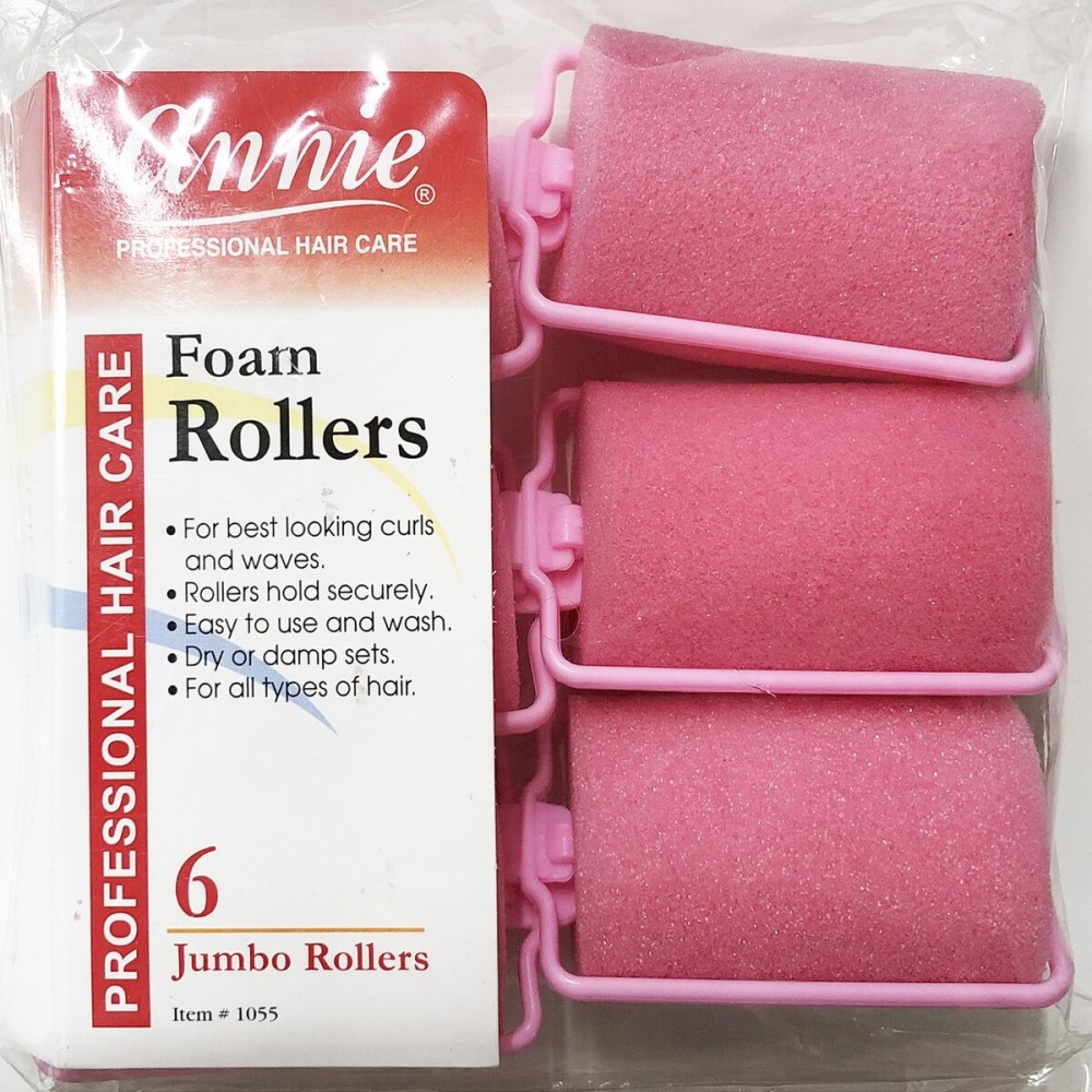 Annie Classic Foam Cushion Rollers 1055, 6 Count Orange Jumbo 1-1/2 Inch (2 Pack) Annie Classic Foam Cushion Rollers 1055, 6 Count Orange Jumbo 1-1/2 Inch (2 Pack)
