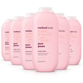 Method Body Wash, Pure Peace, Paraben and Phthalate Free, 18 oz (Pack of 6)