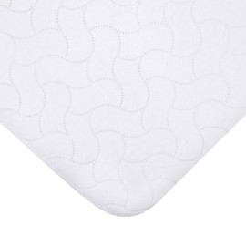 TL Care Waterproof Quilt-Like Flat Reusable Multi-Use Protective Mattress Pad Cover for Babies, Adults & Pets, White,27 x 36