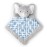 Levtex Home - Baby Elephant Security Blanket - Soft and Cuddly Lovey - Plush - Blue, Grey, White - Nursery Gift