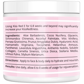 KissRedE Best Anti Aging Body Cream. Moisturizing Cream for Face Hands Body. Natural Anti Aging Cream Dry Skin - Vegan Organic 4 OZ