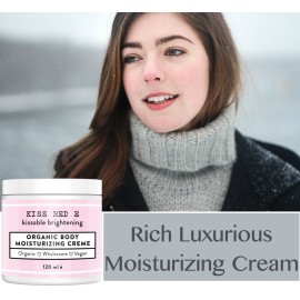 KissRedE Best Anti Aging Body Cream. Moisturizing Cream for Face Hands Body. Natural Anti Aging Cream Dry Skin - Vegan Organic 4 OZ