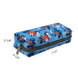 LParkin Birch Floral Canvas Pencil Case Teacher Gift Flower Pen Bag Gadget Pouch Stationary Case Makeup Cosmetic Bag Box