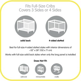 BreathableBaby Breathable Mesh Liner for Full-Size Cribs, Deluxe 4mm Mesh, Natural Linen (Size 4FS Covers 3 or 4 Sides)