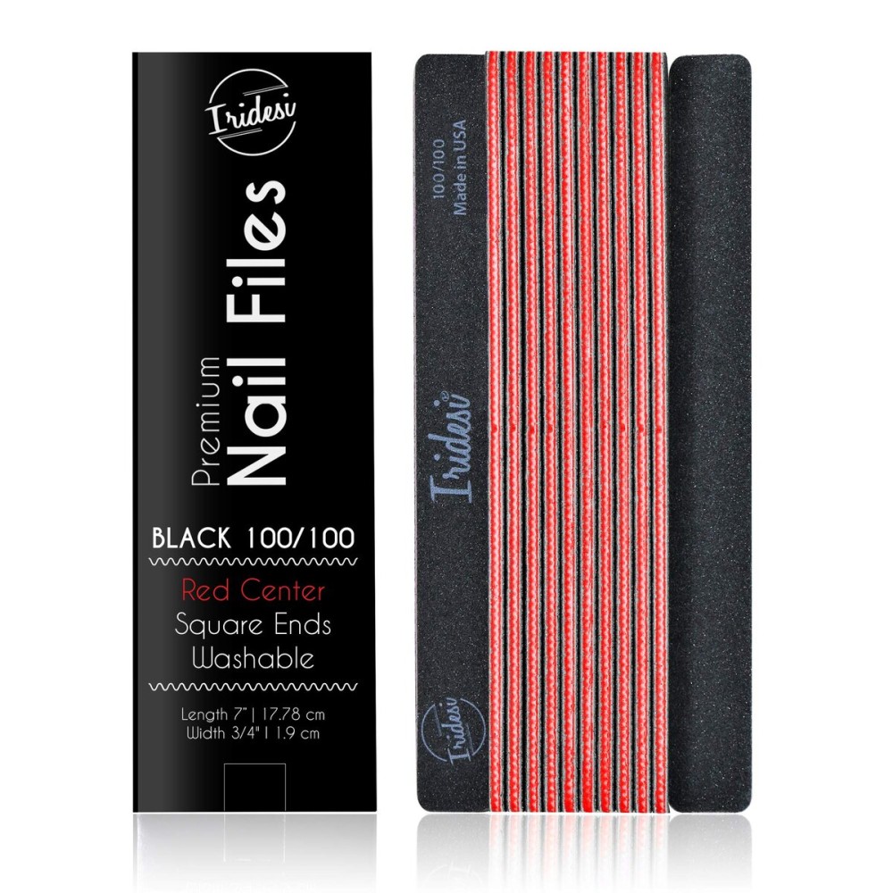 Professional Nail Files Black Washable Emery Boards 7 Inches Long Square End Serrated Edge 12 Fingernail Files Per Pack (100/100) Professional Nail Files Black Washable Emery Boards 7 Inches Long Square End Serrated Edge 12 Fingernail Files Per Pack (100/100)