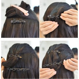 4 PCS French Braider Hair Tool Fashion Double Layer Band Twist Plait Clip Front Hair Clips Hairpin Headband Beauty Tool Hair Accessory 4 PCS French Braider Hair Tool Fashion Double Layer Band Twist Plait Clip Front Hair Clips Hairpin Headband Beauty Tool Hair Accessory