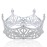 Miss America Crown Clear Austrian Rhinestone Crystal Hair Tiara Beauty Queen Princess Hair Jewelry Round Crown Pageant T1299 (Silver-Tone)