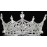 Miss America Crown Clear Austrian Rhinestone Crystal Hair Tiara Beauty Queen Princess Hair Jewelry Round Crown Pageant T1299 (Silver-Tone)