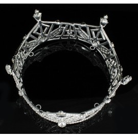 Miss America Crown Clear Austrian Rhinestone Crystal Hair Tiara Beauty Queen Princess Hair Jewelry Round Crown Pageant T1299 (Silver-Tone) Miss America Crown Clear Austrian Rhinestone Crystal Hair Tiara Beauty Queen Princess Hair Jewelry Round Crown Pageant T1299 (Silver-Tone)