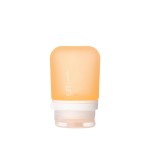 humangear GoToob+ (Small) | Refillable Silicone Travel Bottle | Locking Lid | Food-Safe Material | Orange, Small (1.7 fl.oz; 53ml)