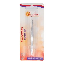 Quality Choice Deluxe Tweezers Square Tips 1 Count Each (2 Pack)