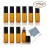 ELFENSTALL- 20PCS 5ml Amber Glass Roller Bottles Roll On Bottle Container with Metal Ball for Essential Oil Aromatherapy Perfumes and Lip Balms - 3ML Dropper Included