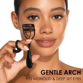 JAPONESQUE Pro Performance Lash Curler with Natural Arch for Sweeping Volume on Natural or False Lashes, Holds Curl for up to 8 Hours, Includes 1 Refill Pad