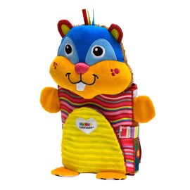 LAMAZE - Pierres Perfect Day Soft Book, Unfolds into Baby Playmat for Tummy Time with Baby Textures, Patterns, and Chimes, 6 Months and Older