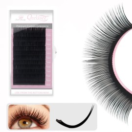 Qeelasee Ellipse Eyelash Extension 0.15 C Curl 11mm Flat Eyelashes False Mink Individual Eyelash Extension Professional Salon Used Black Mink False Lashes Mink Lashes Extensions