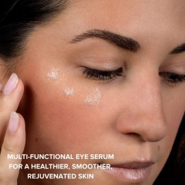 Priori Skincare Eye Serum with AHA Lactic Acid, Caffeine, Vitamin C, E, A Firming, De-puffing Eye Gel for Dark Circles and Wrinkles Fragrance Free Dermatologist Tested 0.5 fl oz