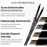 CLIO Kill Brow Auto Hard Eyebrow Pencil | Dual-End, Long Lasting, Waterproof, Smudge-Resistant, Spoolie Brush, Sharpener | Natural Brown (01)