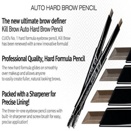 CLIO Kill Brow Auto Hard Eyebrow Pencil, Dual-End, Long Lasting, Waterproof, Smudge-Resistant, Spoolie Brush, Sharpener (02 Light Brown) CLIO Kill Brow Auto Hard Eyebrow Pencil, Dual-End, Long Lasting, Waterproof, Smudge-Resistant, Spoolie Brush, Sharpener (02 Light Brown)