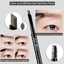 CLIO Kill Brow Auto Hard Eyebrow Pencil, Dual-End, Long Lasting, Waterproof, Smudge-Resistant, Spoolie Brush, Sharpener (02 Light Brown) CLIO Kill Brow Auto Hard Eyebrow Pencil, Dual-End, Long Lasting, Waterproof, Smudge-Resistant, Spoolie Brush, Sharpener (02 Light Brown)