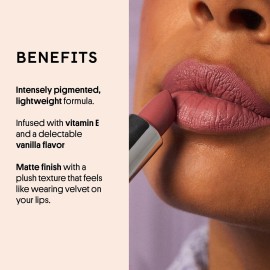 Winky Lux Matte Lip Velour, 24-Hour Long Lasting Lipstick, Hydrating with Castor Seed Oil and Vanilla for Everyday Wear. 0.14 Oz, Pippy