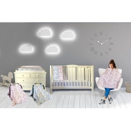 effe bebe Vera Elephant 100% Breathable Cotton Baby Car Seat Cover (Petal Grey)