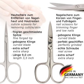 3 Swords Germany - brand quality 6 piece manicure pedicure grooming kit set for professional finger & toe nail care scissors clipper genuine leather case in gift box, Made in Solingen Germany (03652) 3 Swords Germany - brand quality 6 piece manicure pedicure grooming kit set for professional finger & toe nail care scissors clipper genuine leather case in gift box, Made in Solingen Germany (03652)
