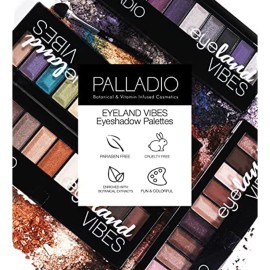 Palladio Eyeland Vibes, Escape to the Tropics, 10 Count Eyeshadow Palette, 5 Curated Palettes, Seductive Nudes to Vibrant Hues, Complimentary Shades, Day and Night Looks, Rich Pigment, Paradise