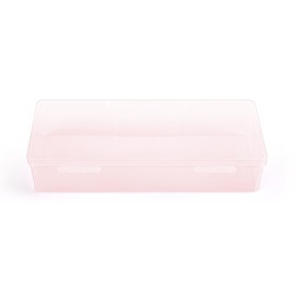 Rolabling Transparent Box Storage Case for Nail Art Equipment Manicure Tool Organzing Pedicure Tool Empty Plastic Box (Pink)
