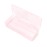 Rolabling Transparent Box Storage Case for Nail Art Equipment Manicure Tool Organzing Pedicure Tool Empty Plastic Box (Pink)