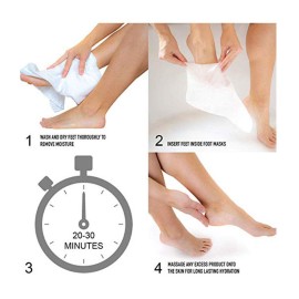 Pure Radiance by CALA Moisturizing Foot Masks 3 Pairs.