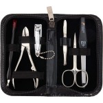 3 Swords Germany - brand quality 6 piece manicure pedicure grooming kit set for professional finger & toe nail care scissors clipper fashion leather case in gift box, Made in Solingen Germany (83202)