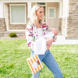 Bumco Diaper Clutch - Portable Wipes Dispenser & Travel Essential, Airtight Refillable Wipes Container, Diaper Bag Purse