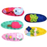California Tot Felt Cute Animal Hair Snap, Non-Slip Hair Clips for Toddler, Girls (Mini Garden set of 5)