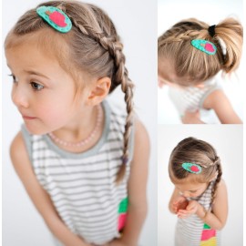 California Tot Felt Cute Animal Hair Snap, Non-Slip Hair Clips for Toddler, Girls (Mini Garden set of 5)