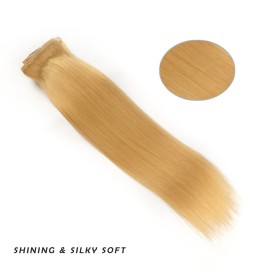 12 Clip in Hair Extensions Remy Human Hair for Women - Silky Straight Human Hair Clip in Extensions 50grams 4pieces Natural Blonde 24 Color 12 Clip in Hair Extensions Remy Human Hair for Women - Silky Straight Human Hair Clip in Extensions 50grams 4pieces Natural Blonde 24 Color