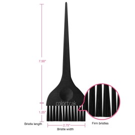 Colortrak Extra Wide Hair Color Brushes, 3 inch Bristle Width Cuts Application time, Firm Bristles, 1 Extra Wide Brush with Ultra-Soft Feather Bristles, Sustainable Wheat Fiber Handles