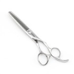 6 Barber Hair Scissors Hair Thinning Shears Professional Hair Thinning Scissors 30 Teeth 440C Silvery Convex Edge KINSARO