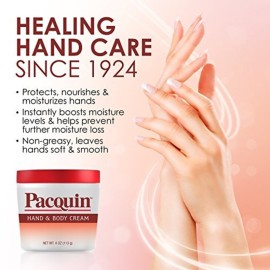 Pacquin Hand and Body Cream (4 Oz.) - Relieve Dry Skin and Rough Hands/Healing Skin Care Since 1924