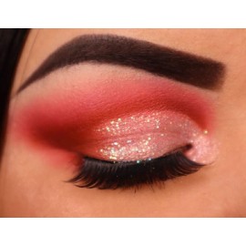 LA Splash Cosmetics Loose Glitter Rose Pink Eyeshadow Champagne Metallic Powder for Lips/Hair/Nail/Body - Crystallized Glitter (Cali Rose)