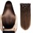 GEELOOK Clip in Hair Extensions Real Human Hair 14 Inch Darkest Brown 2 Color Double Weft 100% Remy Human Hair Thick Long Soft Silky Straight 4pcs 10clips for Women 60grams