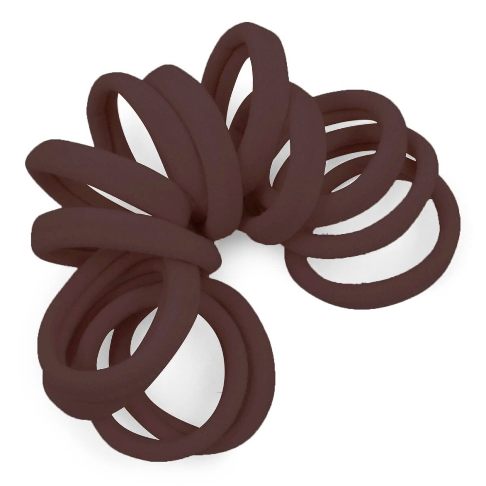 Cyndibands Seamless Hair Ties - Dark Brown - Gentle Hair Ties No Damage, Standard Size 1.5 Inch, Soft and Stretchy Nylon Fabric Ponytail Holders - 12 Count Cyndibands Seamless Hair Ties - Dark Brown - Gentle Hair Ties No Damage, Standard Size 1.5 Inch, Soft and Stretchy Nylon Fabric Ponytail Holders - 12 Count