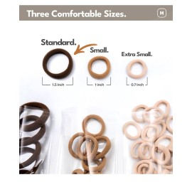 Cyndibands Seamless Hair Ties - Dark Brown - Gentle Hair Ties No Damage, Standard Size 1.5 Inch, Soft and Stretchy Nylon Fabric Ponytail Holders - 12 Count Cyndibands Seamless Hair Ties - Dark Brown - Gentle Hair Ties No Damage, Standard Size 1.5 Inch, Soft and Stretchy Nylon Fabric Ponytail Holders - 12 Count