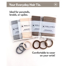 Cyndibands Seamless Hair Ties - Dark Brown - Gentle Hair Ties No Damage, Standard Size 1.5 Inch, Soft and Stretchy Nylon Fabric Ponytail Holders - 12 Count Cyndibands Seamless Hair Ties - Dark Brown - Gentle Hair Ties No Damage, Standard Size 1.5 Inch, Soft and Stretchy Nylon Fabric Ponytail Holders - 12 Count