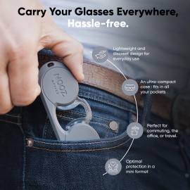 NOOZ - Armless Reading Glasses for Women & Men - Ultra-Lightweight 6g - Presbyopia Readers with Keychain Case - Flexible Frame