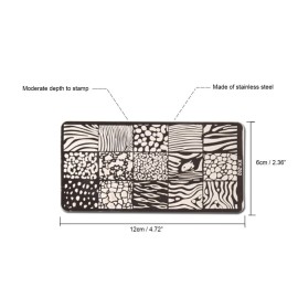 WOKOTO Nail Stamping Plates Set, Nail Art Printing Plates DIY Tool 5 Pcs Text Animal Image Templates Stamping Transfer Nail Stencil Kit Stamp Plates for Nails