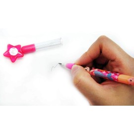 TINYMILLS 24 Pcs Mermaids Multi Point Stackable Push Pencil Assortment with Eraser for Shark Birthday Party Favor Prize Carnival Goodie Bag Stuffers Classroom Rewards Pinata Fillers