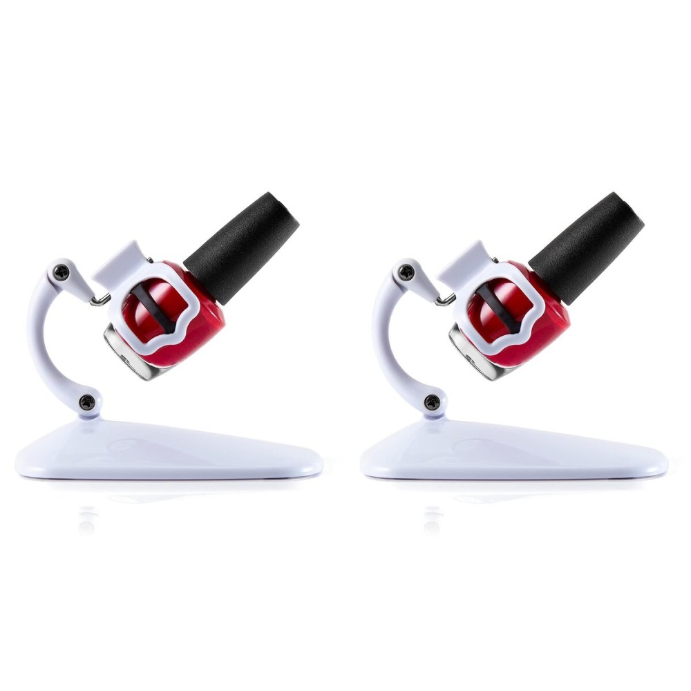 Grip & Tip Adjustable Nail Polish Holder - Nail Tools for Pedicure Kit, Manicure Painting Set and Nail Art Supplies, Nail Polish Organizer, Nail Polish Accessories 2 pk White