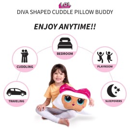 Franco Kids Bedding Soft Plush Cuddle Pillow Buddy, One Size, LOL Surprise Diva Franco Kids Bedding Soft Plush Cuddle Pillow Buddy, One Size, LOL Surprise Diva