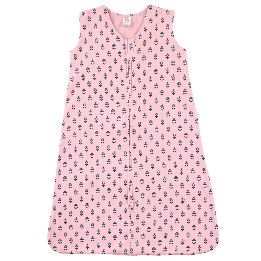 Touched by Nature Unisex Baby Organic Cotton Sleeveless Wearable Sleeping Bag, Sack, Blanket, Tiny Flower, 12-18 Months