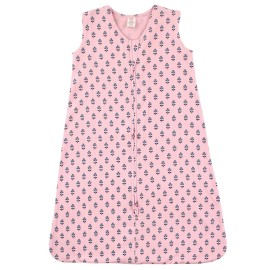 Touched by Nature Unisex Baby Organic Cotton Sleeveless Wearable Sleeping Bag, Sack, Blanket, Tiny Flower, 12-18 Months